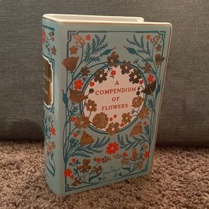 Bibliophile Ceramic Vase: A Compendium of Flowers